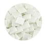 White Opaque Stained Glass Chips - 48 Pieces