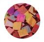 Red Iridized Stained Glass Chips - 48 Pieces