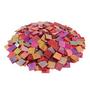 Red Iridized Stained Glass Chips - 480 Pieces