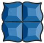 Blue Pillow Bevel Cluster