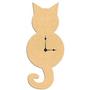 15 Cat Clock Wooden Plaque With Movement