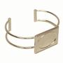 Rectangle Silver Bangle Bracelet