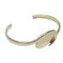 Oval Wave Silver Bangle Bracelet