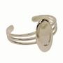 Oval Tri Silver Bracelet