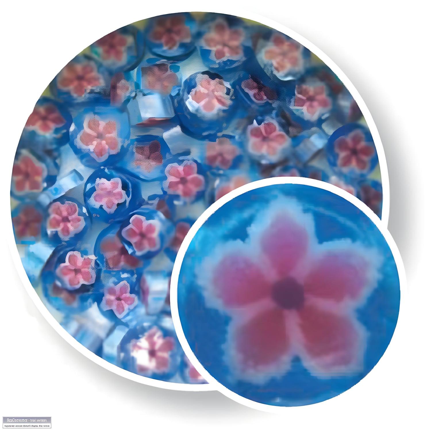 Pink Bellflower Millefiori - 90 COE