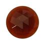 Dark Amber Round 25mm Faceted Jewel