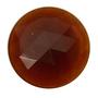 Round Amber 30mm Faceted Jewel