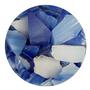 8.5 oz Cobalt Blue / White Opal Dual Tone Mosaic Frit - 96 COE