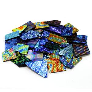 1 Lb CBS Experimental Dichroic Scrap On Black - 90 COE
