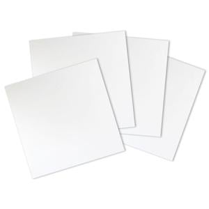 8" Clear Glass Squares 4 Pack - 90 COE