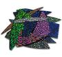 1/2 LB CBS Borderline Patterns Dichroic Scrap on Thin Black - 96 COE