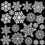 White Ornate Snowflake Enamel Decals