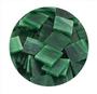 3/4 Dark Green Opaque Stained Glass Chips - 48 Pieces
