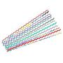 Assorted Wavy Dichroic Firestrips On Black 12 Piece - 90 COE