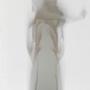 Bullseye White with Light Silver Gray Transparent Iridized Cascade - 90 COE