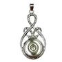 Scroll Teardrop Snap with Rhinestones Pendant