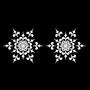 Snowflakes White Enamel Decals - 2 Pack