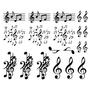 Musical Notes Black Enamel Decals