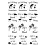 Summer Fun Black Enamel Decals