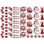 Christmas Fun Red Enamel Decals