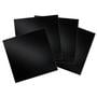 5 Black Glass Squares 4 Pack - 90 COE