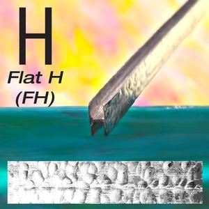 1/2" Flat H Embossed Hammered Lead Came