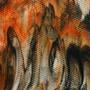 Uro Koi Fish, White with Orange, Yellow and Black Radium Ripple
