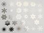 Small Snowflakes Silver Enamel Decals