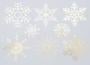 Large Snowflakes Silver Enamel Decals