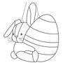 Free Stained Glass Easter Bunny and Egg Pattern