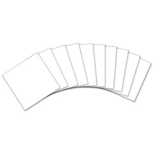 8" White Glass Squares 10 Pack - 90 COE