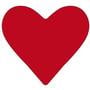 Oceanside Red 6 Pre-Cut Narrow Heart 3 Pack - 96 COE