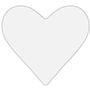 Oceanside Clear 6 Pre-Cut Narrow Heart 3 Pack - 96 COE