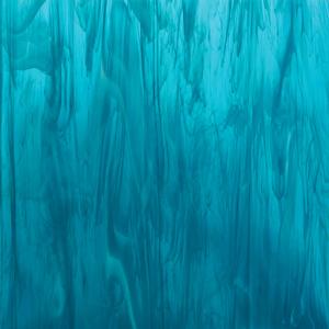 Oceanside Tropic Blue And White Wispy - 96 COE | Stained Glass