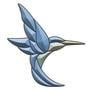 Hummingbird Colored Bevel Cluster