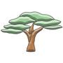 Majestic Tree Colored Bevel Cluster