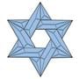 Star of David Colored Bevel Cluster